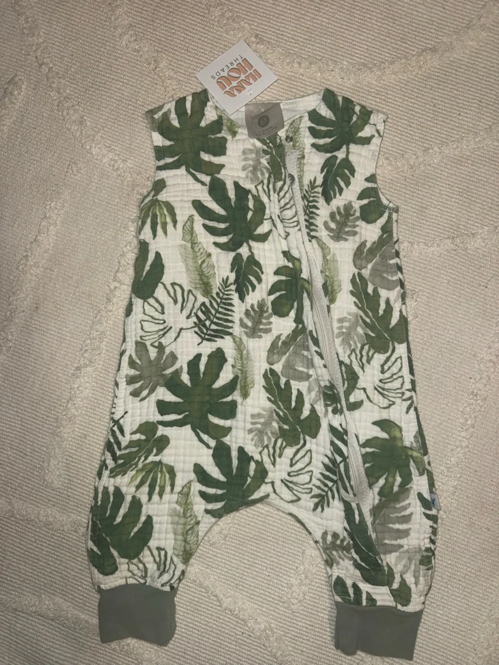 Kids Green Leaf Print Bottoms